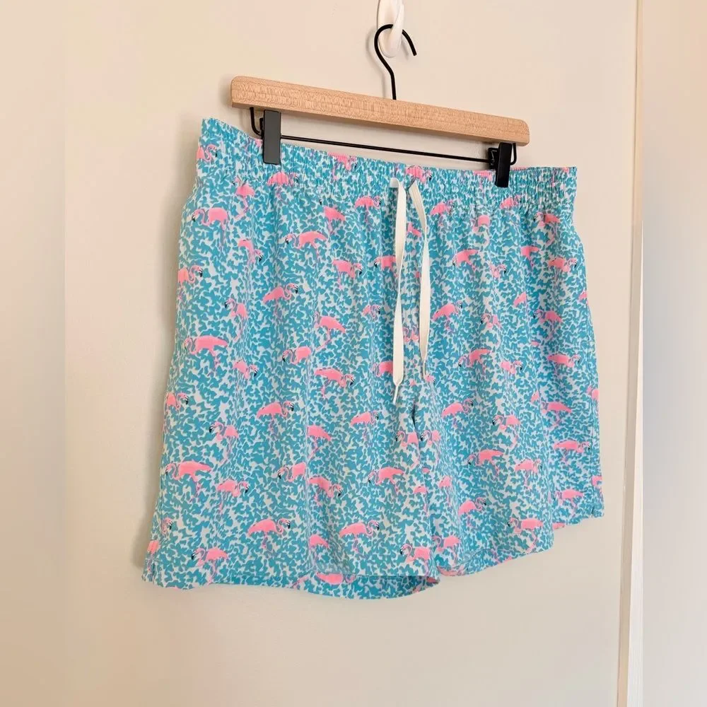 Chubbies The Domingos Are For Flamingos Lined Swim Trunks - Size 2XL